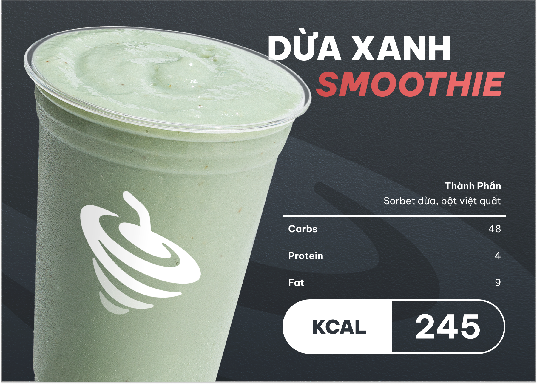 Smoothie Dừa xanh, size M